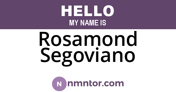 Rosamond Segoviano