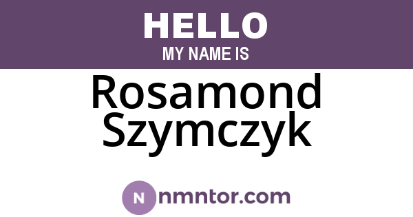 Rosamond Szymczyk