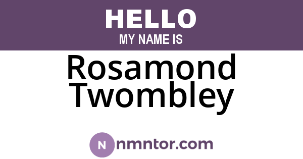 Rosamond Twombley