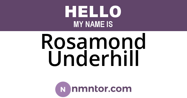 Rosamond Underhill