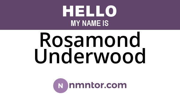 Rosamond Underwood