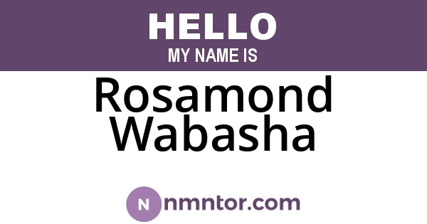 Rosamond Wabasha