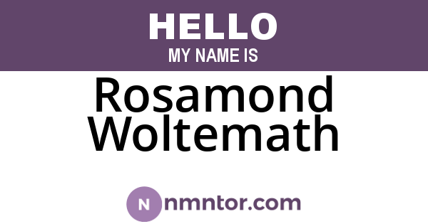 Rosamond Woltemath