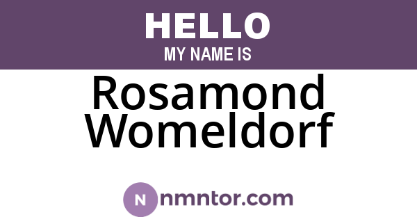Rosamond Womeldorf