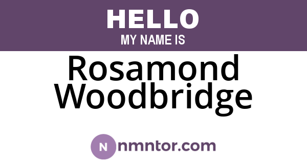 Rosamond Woodbridge