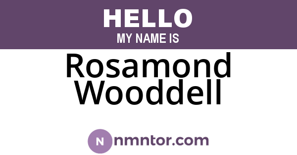 Rosamond Wooddell