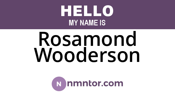 Rosamond Wooderson