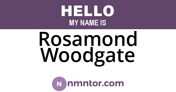 Rosamond Woodgate