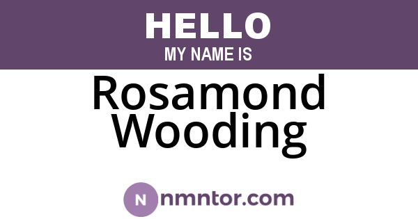 Rosamond Wooding