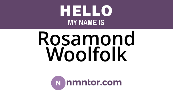 Rosamond Woolfolk