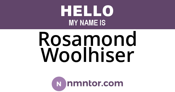 Rosamond Woolhiser