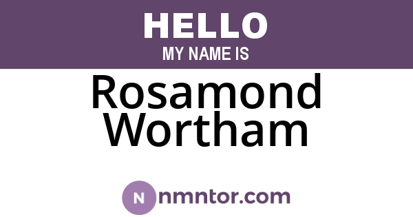 Rosamond Wortham