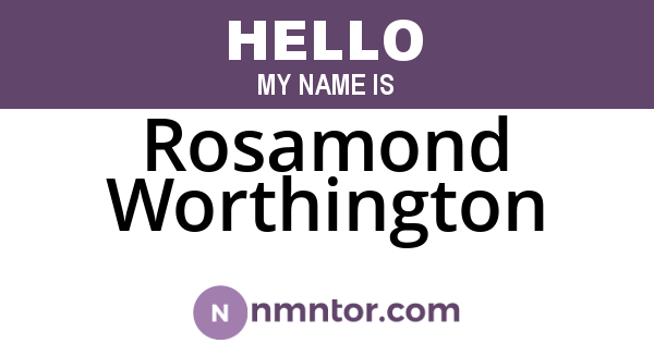 Rosamond Worthington
