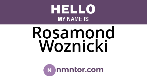 Rosamond Woznicki