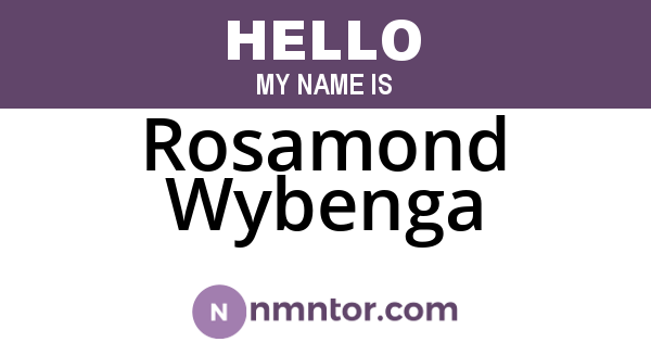 Rosamond Wybenga