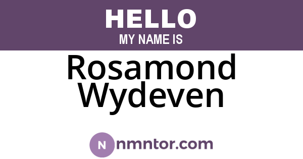 Rosamond Wydeven