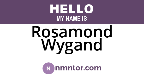 Rosamond Wygand