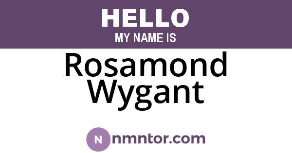 Rosamond Wygant