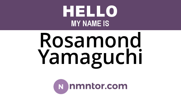 Rosamond Yamaguchi