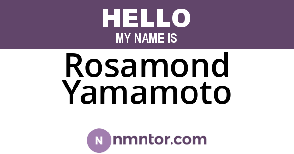 Rosamond Yamamoto