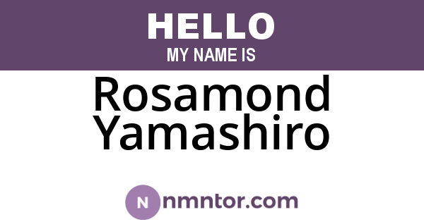 Rosamond Yamashiro