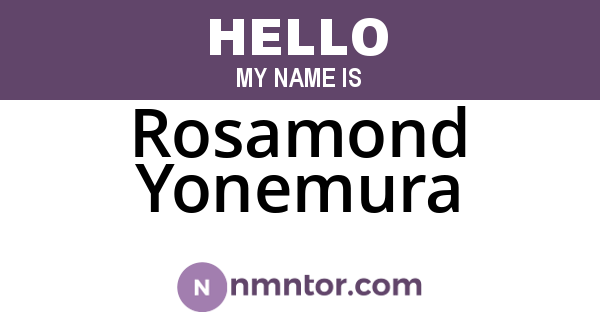 Rosamond Yonemura
