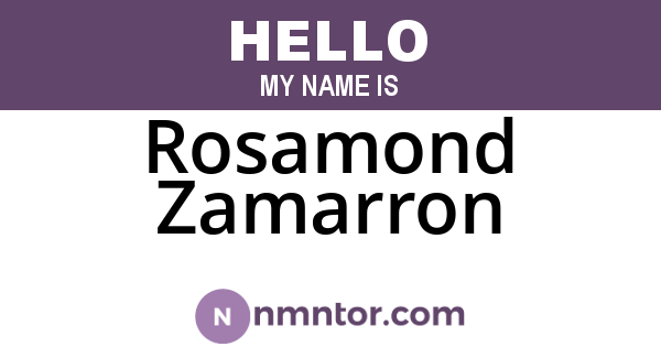 Rosamond Zamarron