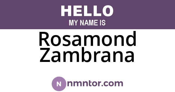 Rosamond Zambrana