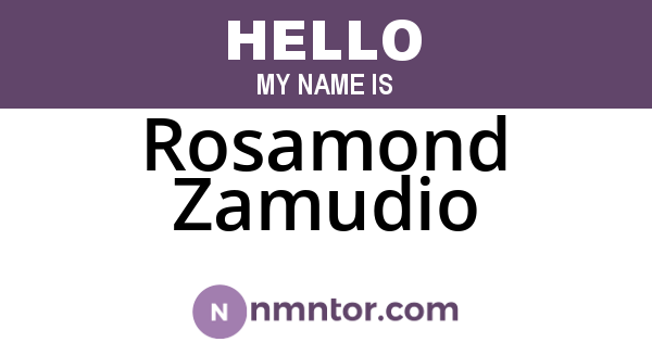 Rosamond Zamudio
