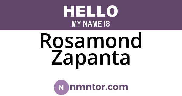 Rosamond Zapanta