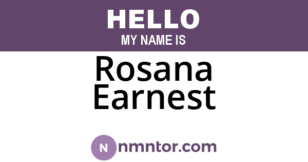 Rosana Earnest