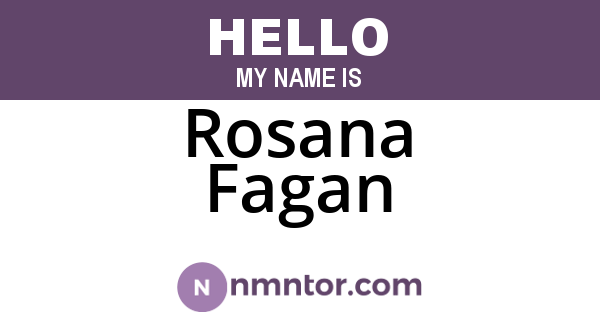 Rosana Fagan