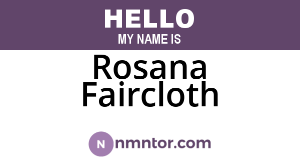 Rosana Faircloth