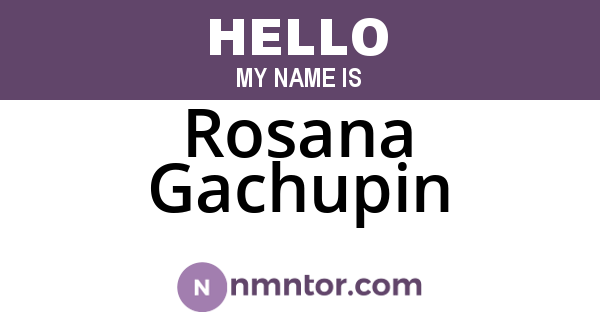 Rosana Gachupin