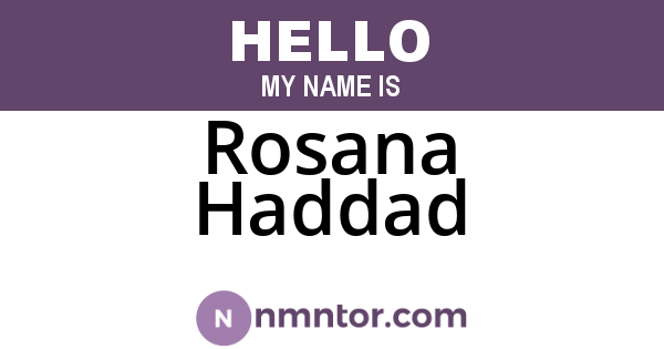 Rosana Haddad
