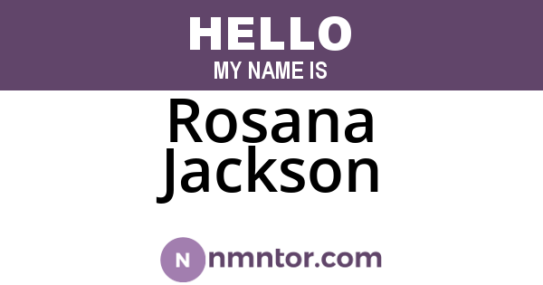 Rosana Jackson