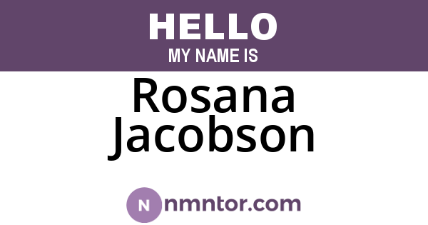 Rosana Jacobson