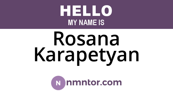 Rosana Karapetyan