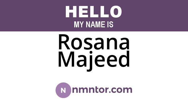 Rosana Majeed