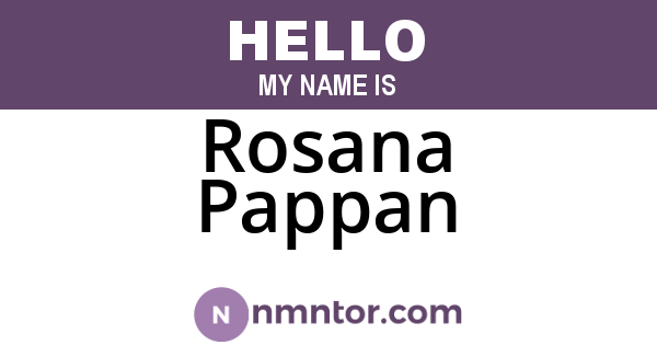 Rosana Pappan