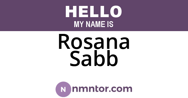 Rosana Sabb