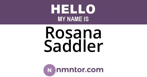 Rosana Saddler