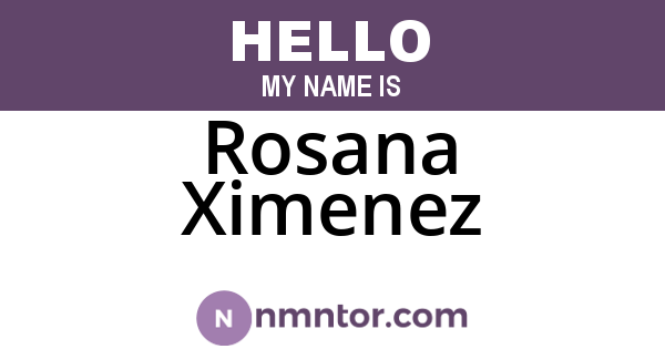 Rosana Ximenez
