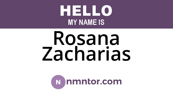 Rosana Zacharias