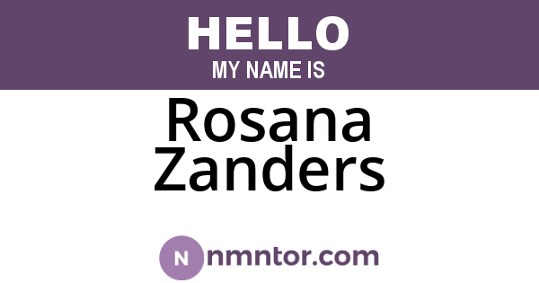 Rosana Zanders
