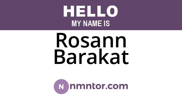 Rosann Barakat