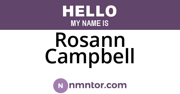 Rosann Campbell