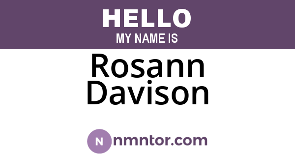 Rosann Davison