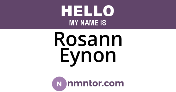 Rosann Eynon