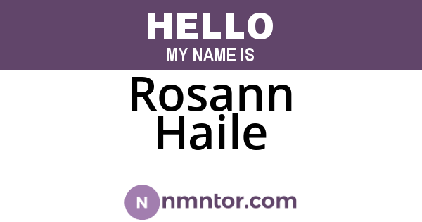 Rosann Haile